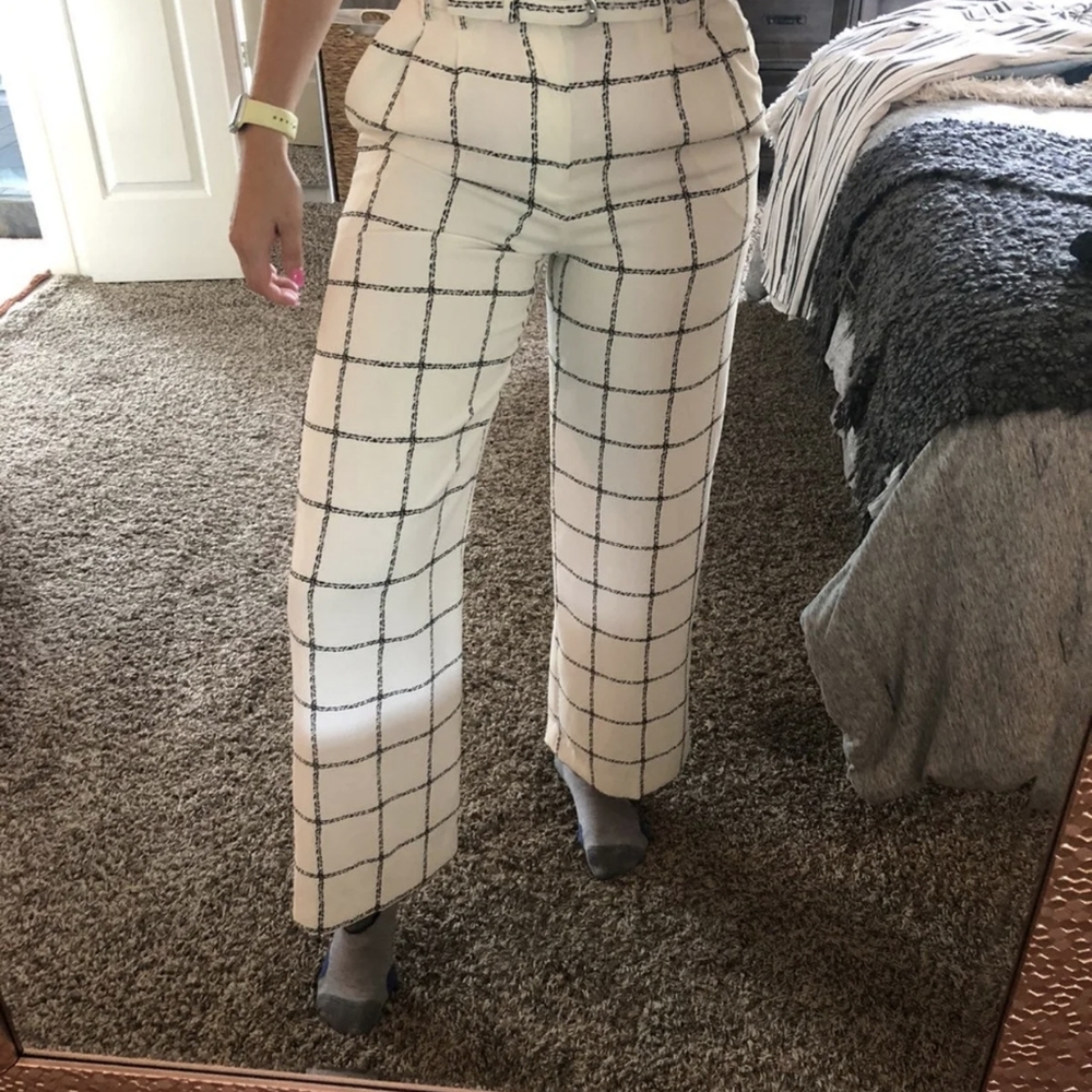 Express wide leg high rise pants